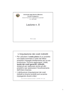 Lezione 08 - Universit&agrave; degli Studi di Messina