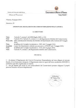 RegolamentoCFP - Conservatorio Arrigo Pedrollo