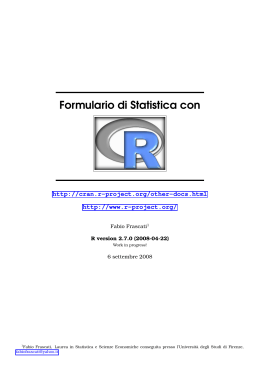 Formulario di Statistica con R