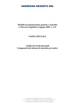 Parte Speciale - Hotels Costa Smeralda