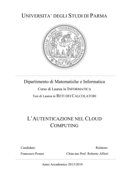L`autenticazione nel cloud computing