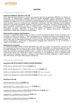 Listino e condizioni clienti HOME & MICRO BUSINESS