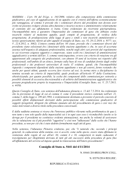 Consiglio di Stato n. 5441 del 4/11/2014