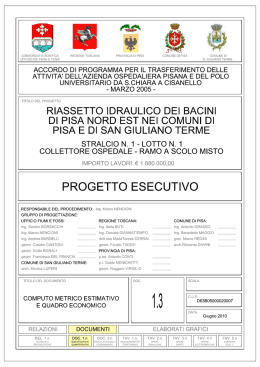 Visualizza il computo metrico estimativo e il quadro di progetto