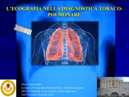 L`ecografia pleuro-polmonare quadri patologici