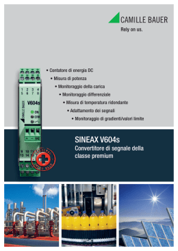 Opuscolo - Camille Bauer Metrawatt AG