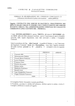 Delibera Consiglio Comunale n. 21/2015