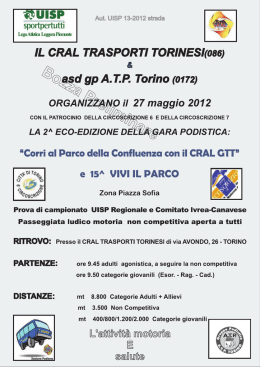 IL CRAL TRASPORTI TORINESI(O8G)