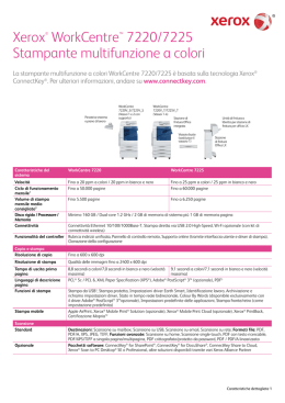 Specifiche Xerox WorkCentre Serie 7200: Stampanti a Colori A3