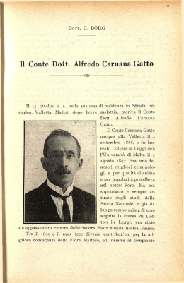 il Conte Dott. Alfredo Caruana Gatto