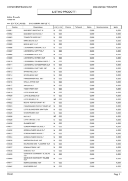 Scarica il listino - Chimenti - Distribuzione bevande a Grosseto