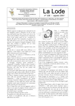 La Lode &ndash; nr. 108 - Gruppo Ges&ugrave; Amore