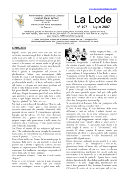 La Lode &ndash; nr. 107 - Gruppo Ges&ugrave; Amore