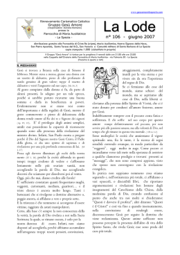 La Lode &ndash; nr. 106 - Gruppo Ges&ugrave; Amore