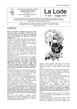 La Lode &ndash; nr. 105 - Gruppo Ges&ugrave; Amore