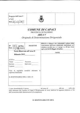 C 0M UNE DI CAPACI