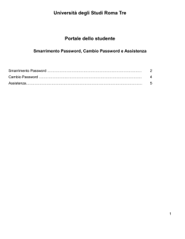 Smarrimento Password, Cambio Password e