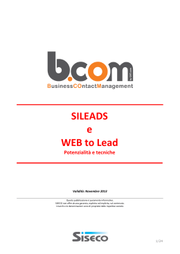 SILEADS e WEB to Lead