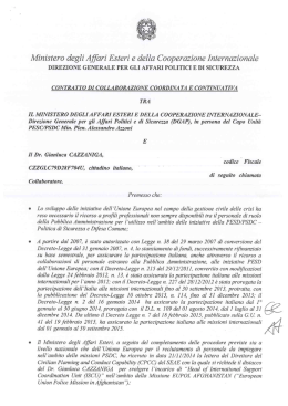 DIREZIONE GENERALE PER GLI AFFARI POLITICI E DI SICUREZZA