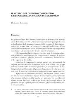 IL MONDO DEL CREDITO COOPERATIVO E L