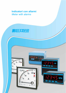 Indicatori con allarmi Meter with alarms