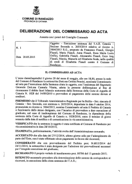 Delib. n.1-2015 Commissario ad Acta