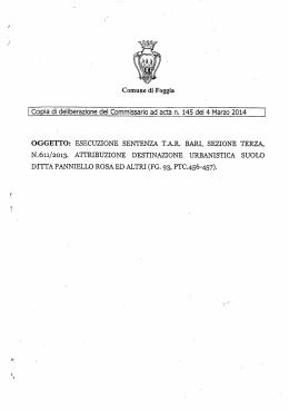 Copia di deliberazione del Commissario ad acta n. 145 del 4 Marzo