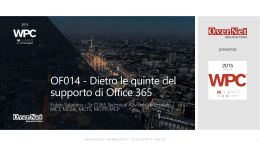 OF014 - Dietro le quinte del supporto di Office 365
