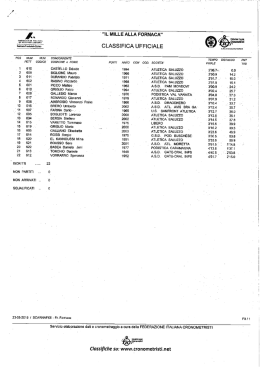 ` "IL MILLE ALLA FORNACA"