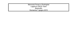 Memorial Ferrari e Postinghel Lagarina CRUS Team