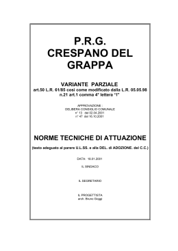 P.R.G. CRESPANO DEL GRAPPA - SIT ambiente & territorio s.a.s.