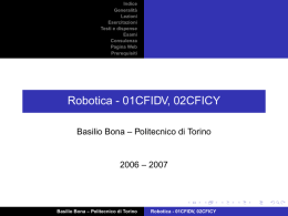 Robotica - 01CFIDV, 02CFICY - LaDiSpe