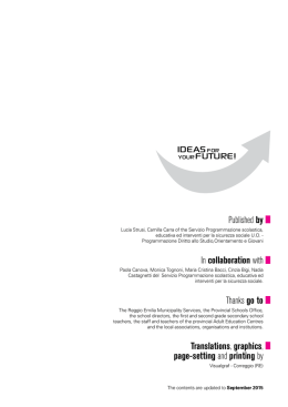 IDEASFOR YOURFUTURE! - Provincia di Reggio Emilia
