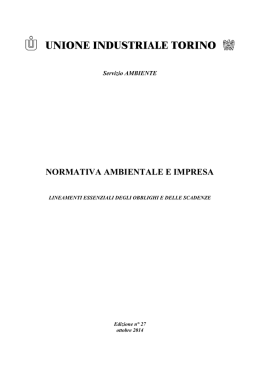 NORMATIVA AMBIENTALE E IMPRESA