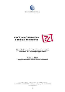 Cos`&egrave; una Cooperativa e come si costituisce