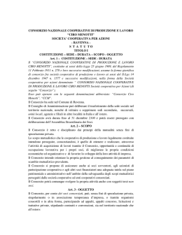 Statuto - Consorzio Nazionale Cooperative di Produzione e Lavoro