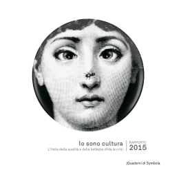 Rapporto 2015 "Io sono cultura"