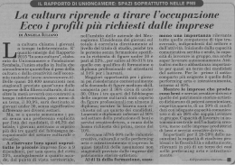 La cultura riprende a tirare l`occupazione Ecco i profili pi&ugrave; richiesti