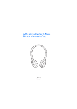 Cuffie stereo Bluetooth Nokia BH-504 - Manuale d`uso