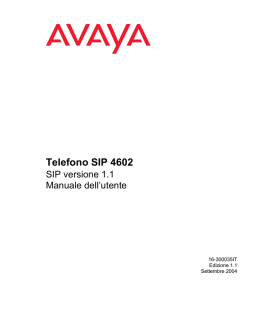 Telefono SIP 4602 SIP versione 1.1 Manuale dell