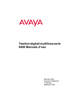 Telefoni digitali multilinea serie 6400 Manuale d`uso