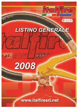 Listino prezzi CATALOGO GENERALE ITALFIRE 2008