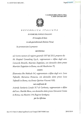 Consiglio di Stato, III°, 27/3/2014, n. 1486