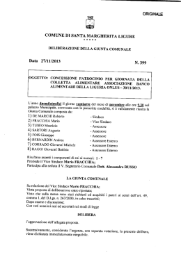 OHIGiNALE COMUNE DI SANTA MARGHERITA LIGURE