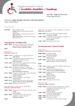 Aggiornamenti in tema di invalidit&agrave;, disabilit&agrave; ed handicap
