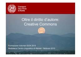 Oltre il diritto d`autore: Creative Commons