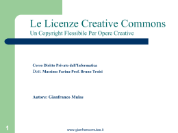 Le 4 licenze Creative Commons
