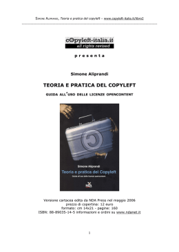 L`ASSOCIAZIONE CREATIVE COMMONS (DI SEGUITO `CREATIVE