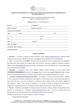 Modulo di adesione