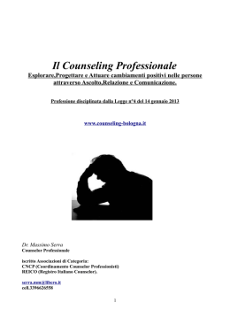 Il Counseling Professionale - counseling